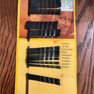 Vintage 1977 Goody Hair Retro Bobby Pins Made In USA Black Ball Tip 49 In Pkg